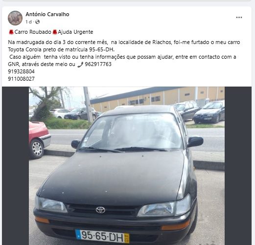 Apelo: carro furtado apelo 789
