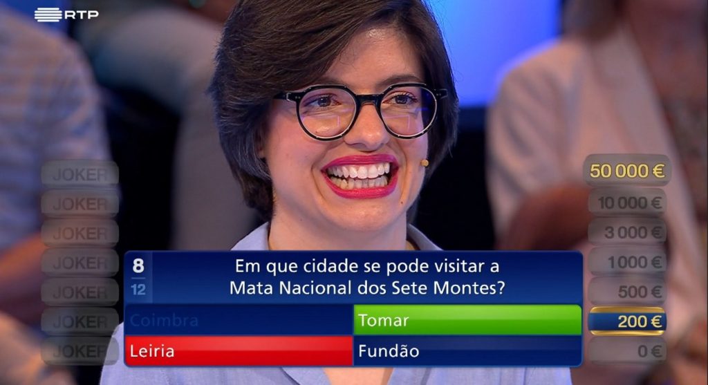Tomar foi tema de pergunta no concurso Joker (RTP) joker mata 2