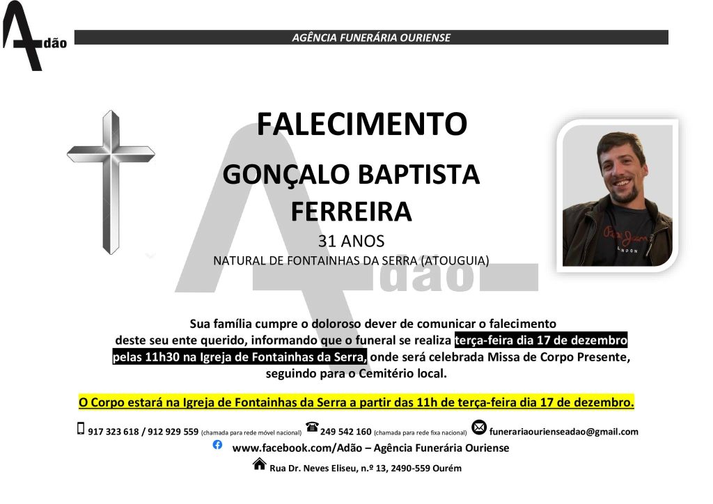 Já marcado o funeral de Gonçalo (31 anos) 470202924 1106958971217743 5941842544377694681 n