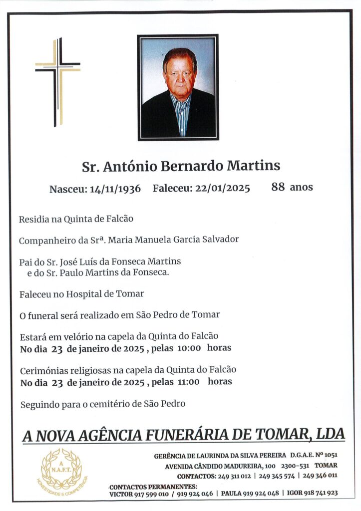 Faleceu empresário e ex-autarca António Bernardo Martins 474728897 1128811969031390 284037136762432091 n