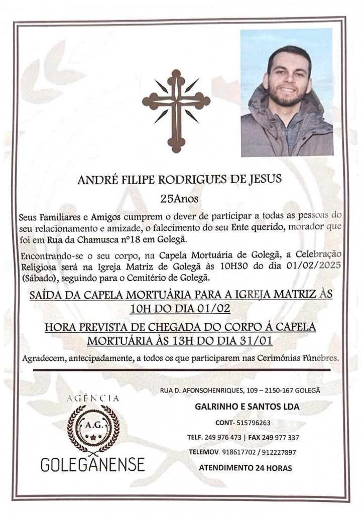Militar da GNR que morreu em acidente vai a sepultar neste sábado na Golegã FB IMG 1738330745900