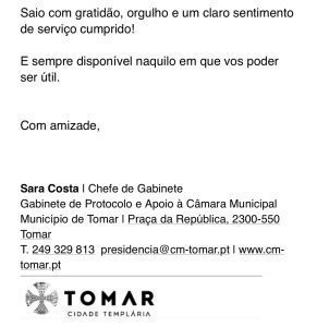 Chefe de Gabinete abandona câmara de Tomar IMG 20250110 WA0003