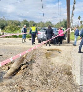 Carro despista-se e arranca poste IMG 20250210 WA0006