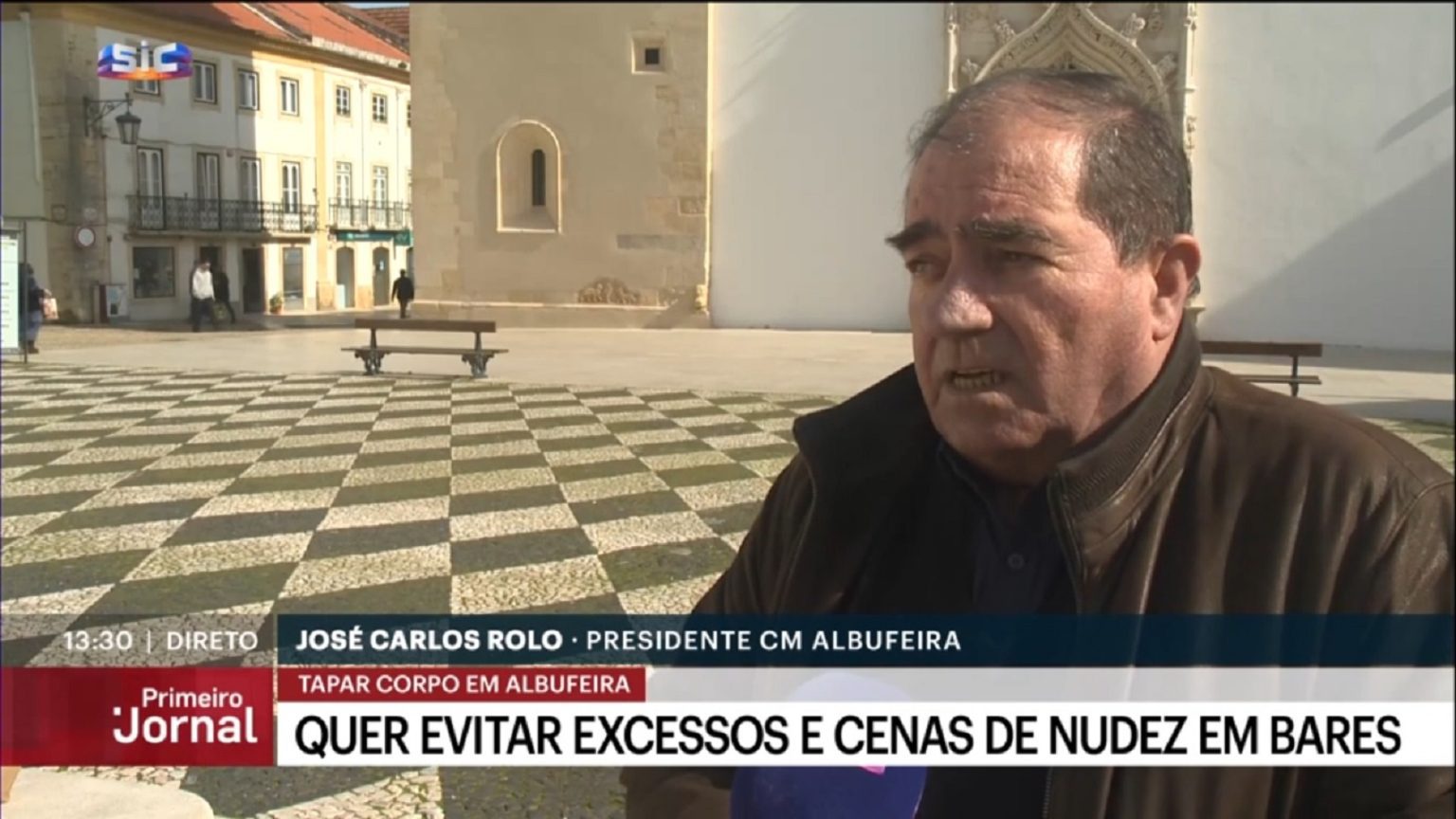 SIC apanha presidente da câmara de Albufeira em Tomar para falar sobre regulamento polémico albufeira