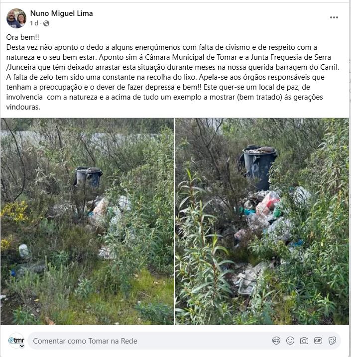 Lixo acumula-se na barragem do Carril lixo 890