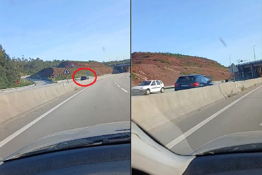 Carro em contramão no IC8 (c/ vídeo) ic8