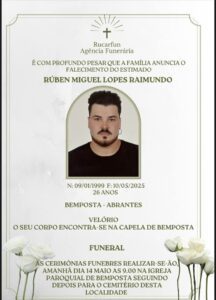 Jovem que morreu em despiste de mota vai a sepultar nesta quarta feira 493602563 1407278747072943 7391199140706290965 n