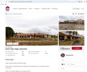 Antigo hotel do Pego (Abrantes) à venda por 1 milhão e meio de euros hotel pego 1z