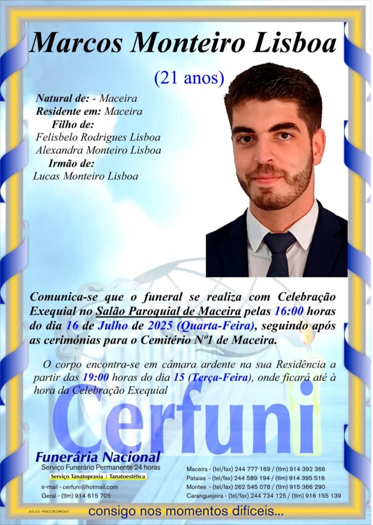 Jovem de Leiria que morreu numa queda de oito metros vai hoje a sepultar 516383163 10240928499376477 8785393671132337160 n