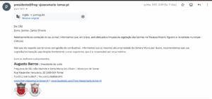 Câmara criticada por não limpar os seus terrenos limpeza terrenos Email da Junta Freguesia