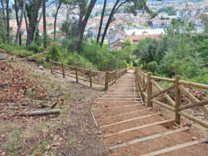 Novo passadiço no pinhal de Santa Bárbara sem ligação ao bairro Nª Srª dos Anjos pinhal de santa barbara 20250712 103701