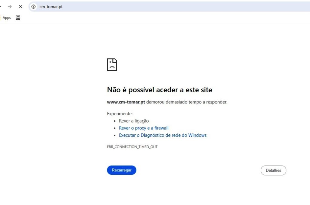 Sites de 11 câmaras da região sofrem apagão site cm