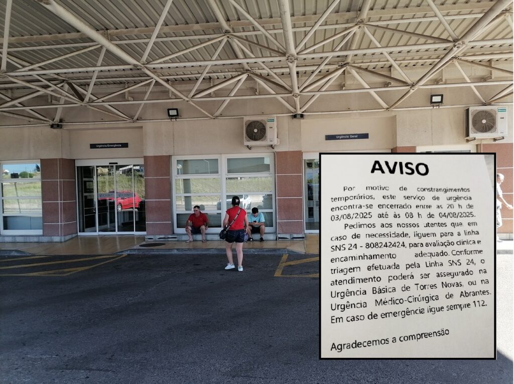 Urgência do hospital de Tomar está fechada hospital