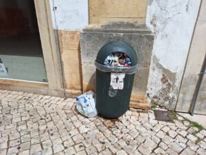 Mais um fim de semana com muito lixo nas ruas de Tomar (c/ fotos) lixo 2 20250816 114313