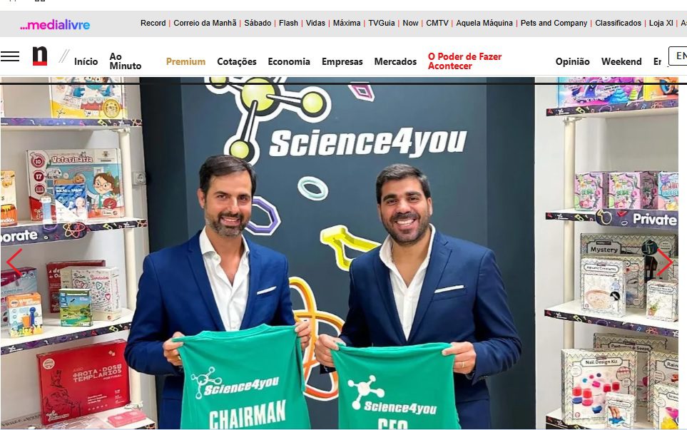 Tomarense passa de gestor a dono da empresa Science4you filipe ramos