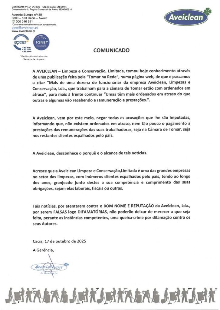 Empresa Aveiclean nega ordenados em atraso aveiclean 63