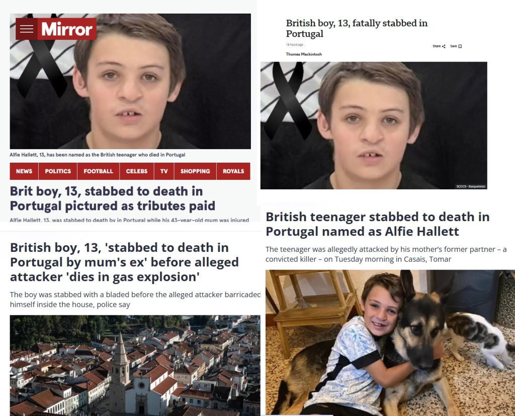 Imprensa inglesa destaca tragédia dos Casais crime casais uk