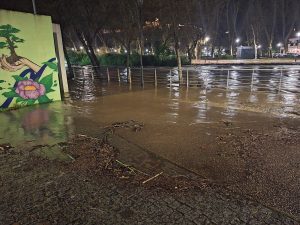 Rio Nabão transborda em algumas zonas tempestade zona desportiva 20260211 202828