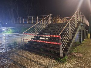 Rio Nabão transborda em algumas zonas tempestade zona desportiva 20260211 202939