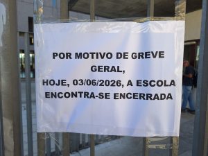 Tomar a meio gás por causa da greve geral escola greve 20260603 102302