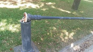 Um candeeiro tombado e alguns estragos no jardim da Várzea Pequena candeeiro varzea pequena IIMG 20260707 WA0033