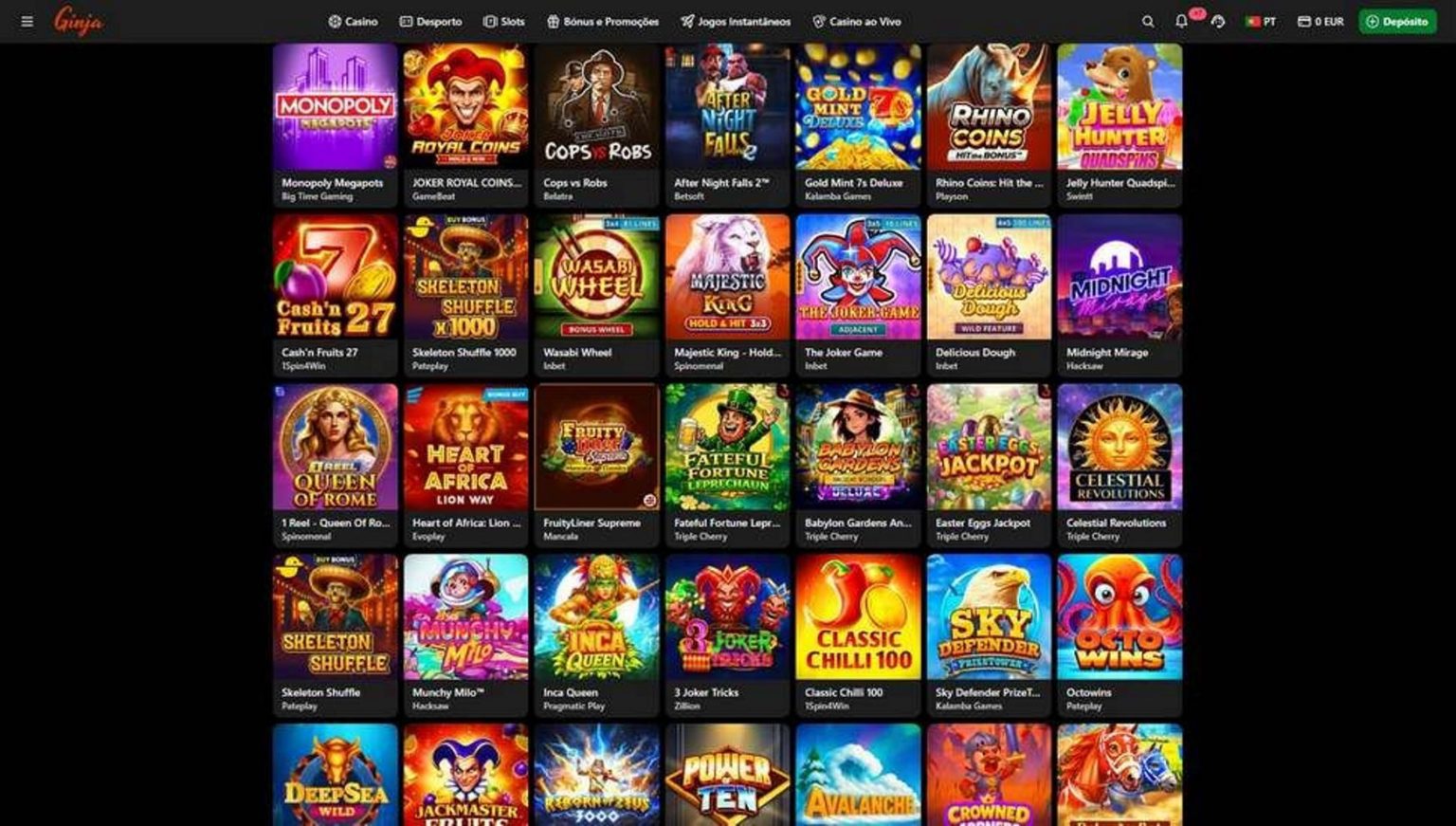 ginja casino slots 970x550s