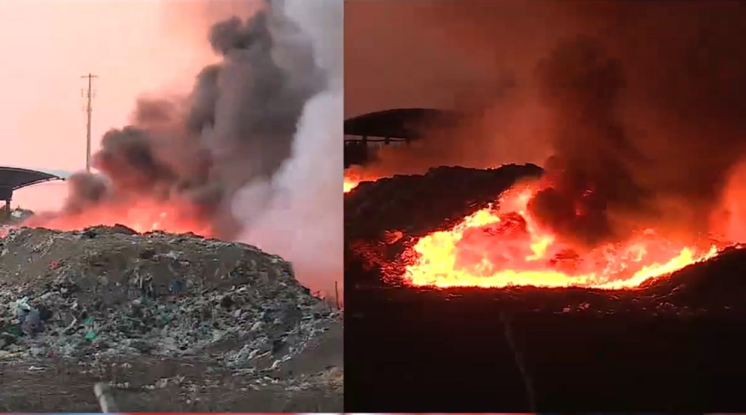 Incêndio no aterro da Resitejo mobiliza dezenas de bombeiros incendio resitejo