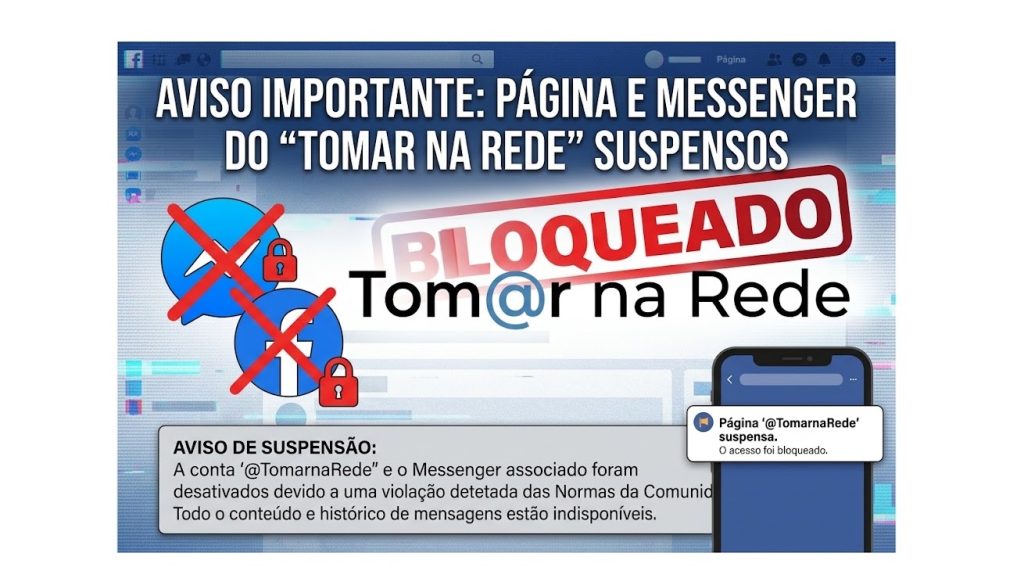 Página do “Tomar na Rede” no Facebook suspensa tomar na rede bloqueado c8 4868 b33e d558e8fc4b40 1